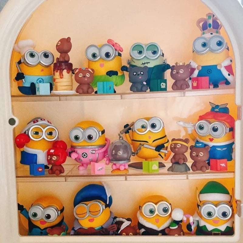 POP MART Original Minions Bedtime Stories By Bob And Tim Series Blind Box Anime Figure Mystery Box Desktop Toy Surprise Gift