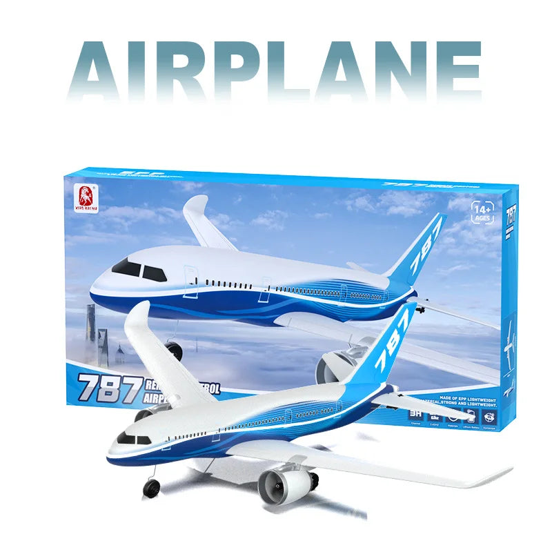 BM30 787 3CH RC Airplane 2.4G Remote Control Glider Intelligent Gyroscope EPP Foam Aircraft Plane Model Toys for Adults BM29