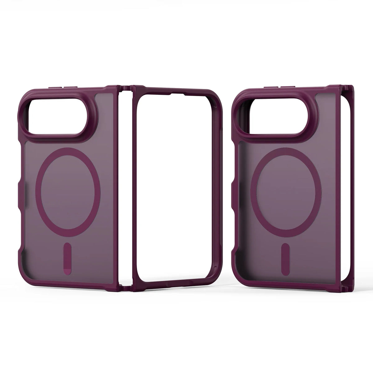 For iPhone 18 Fold Matte Magnetic Case, Compatible For MagSafe Drop Protection Translucent Cover For iPhone 18 Duo