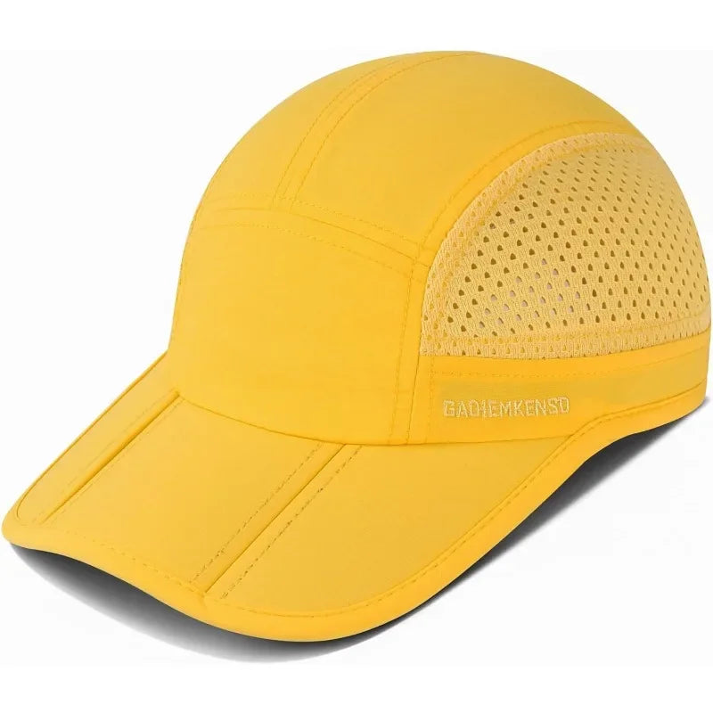 GADIEMKENSD Men Women Folding Climbing Peaked Cap Baseball Cap Outdoor Breathable Camping Hiking Quick Drying Trekking Sun Hat