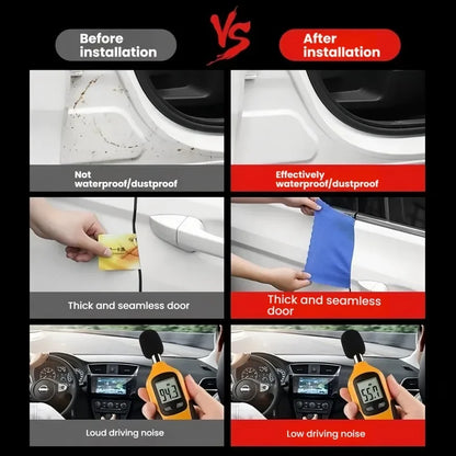 Car Door Seal Strip Rubber Noise Insulation Dustproof Seal Strip Not easy to Fall off For Porsche Macan Car Accessories 12Pcs