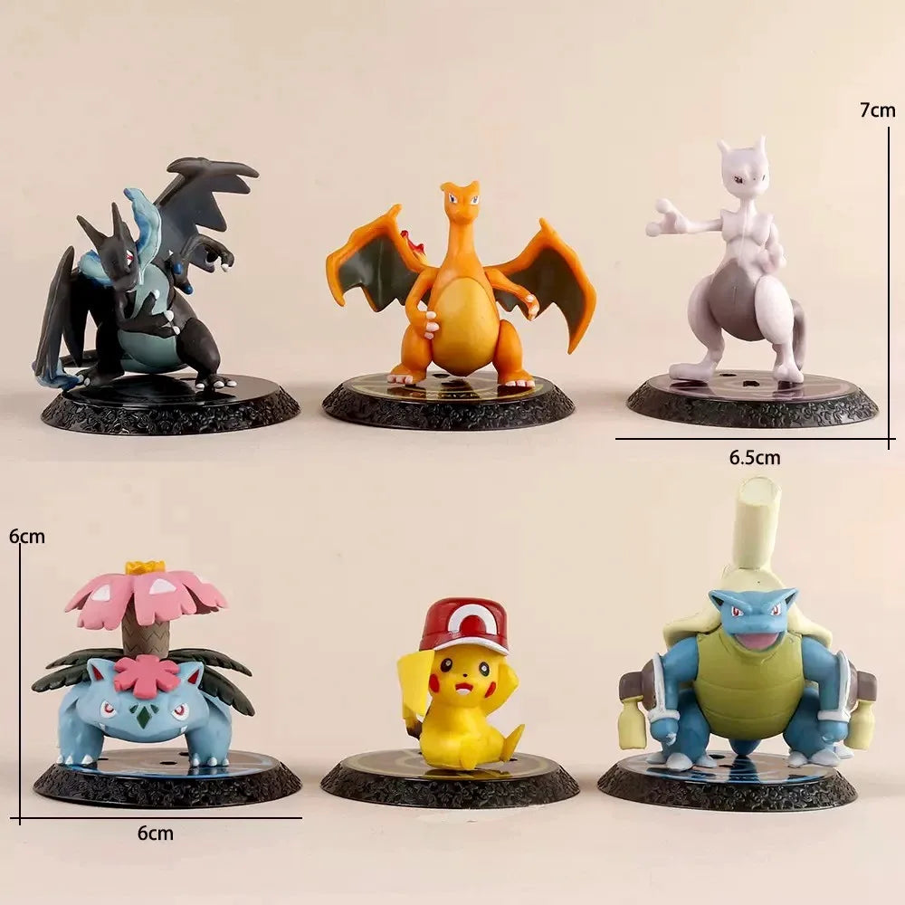 Poke Cartoon wacky Pikachu Snorlax Psyduck Gengar Anime Figure Blind Box Toys