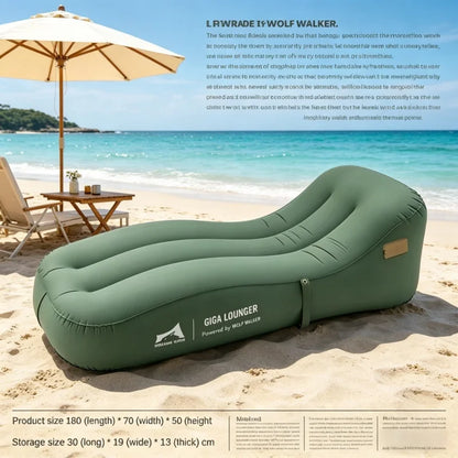 One Click Automatic Inflatable Lounge Chair, Lightweight Inflatable Sofa for Travel - USB Rechargeable, Outdoor Camping Sofa Bed