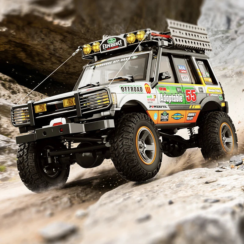JXC LR1801 1/18  RC Car 4WD 2.4G Remote Control Car Full Proportion Dual Speed Simulation LED Climbing Off-road RC Toy As Gift