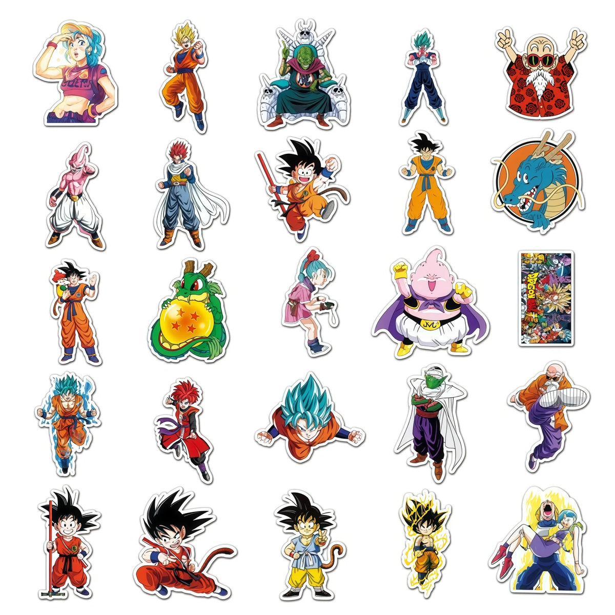 50/100pcs Dragon Ball Cartoon Creative Stickers, DIY Decorative Stickers for Luggage, Notebooks, and Pencil Cases