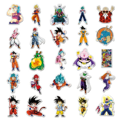 50/100pcs Dragon Ball Cartoon Creative Stickers, DIY Decorative Stickers for Luggage, Notebooks, and Pencil Cases