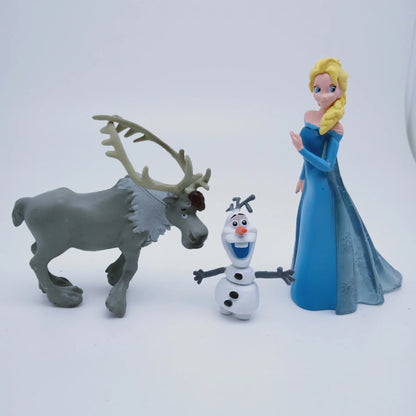5pcs/Set Frozen Princess Snow Queen Anna Elsa Kristoff Sven Olaf PVC Model Action Figure Dolls Toys for kids Xmas Gift