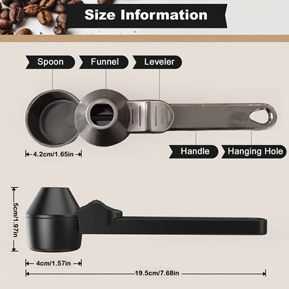 Coffee Scoop & Funnel Protein Powder Measuring Spoon Sliding Holder for Reusable K-Cup Refillable Ground Coffee Pod Kitchen Tool