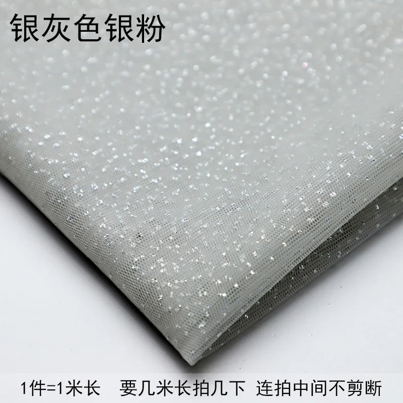 Gold Tulle material black encryption soft Tulle spray silver glitter Tulle wedding dress home decoration fabric