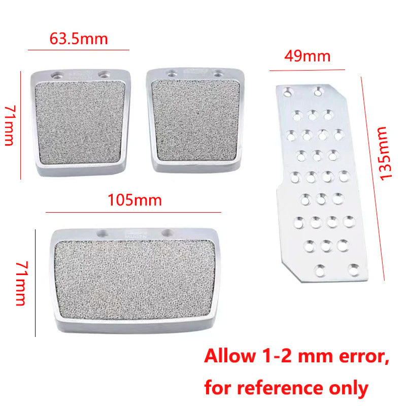 Universal Replacement Car Pedals Manual Foot Rest Automatic Racing Car Pedal Aluminium Brake Clutch Foot Pedal Pad Cover