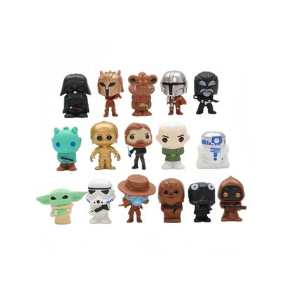 14pcs/16pcs/ set Star Wars Mandalorian Cute 4cm Figure Toys