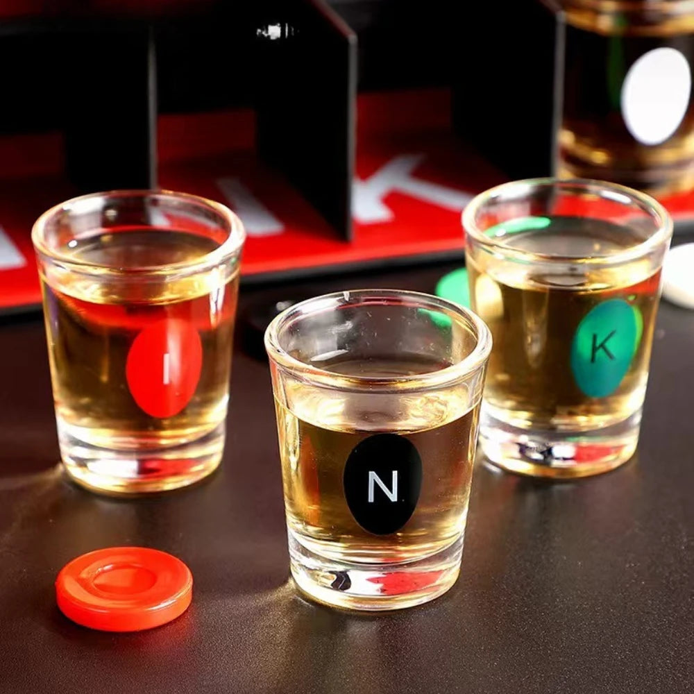 6pcs Wine Glass Pinball Cup Game Bar Drinking Interaction Party Table Game Toys Interaction Party Table Game DrinkingAccessories