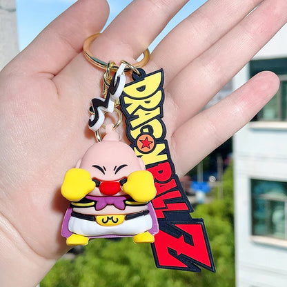 Anime Dragon Ball Keychain Ewelry Son Goku Vegeta Piccolo Action Figures Cute Keyring Bag Pendant Car Ornament Accessories Gifts