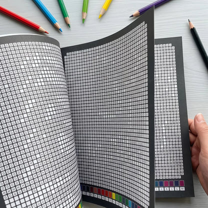 Mystery Mosaics Color by Number Coloring Book 32 Pages Pixel Art Activity Book for Adult Stress Relief Creative Drawing Workbook