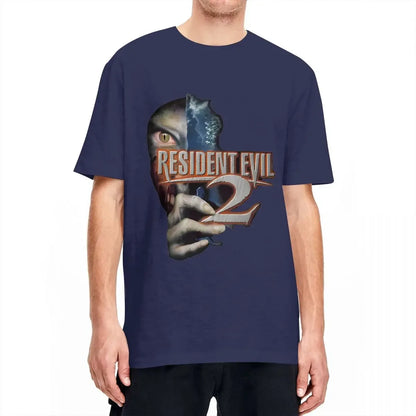 RESIDENTs EVILs 2 T-Shirt Man Classic Poster Streetwear 100% Cotton T Shirts Summer Breathable Harajuku Tee Shirt Oversize Tops