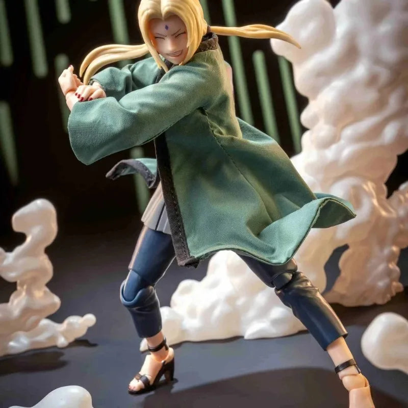1/12 Classic Japanese Anime Naruto Characters Same Style Mini Robe Skirt Bamboo Hat Accessory for SHF Action Figure
