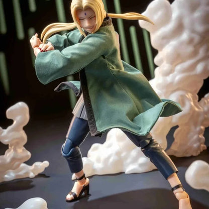 1/12 Classic Japanese Anime Naruto Characters Same Style Mini Robe Skirt Bamboo Hat Accessory for SHF Action Figure