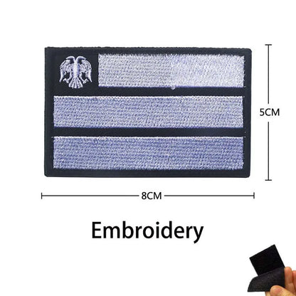 Russian Eagle Flag Emblem Russia Soldier,Knights Clothes Applique Embroidered Patch,Reflective Badges Military Tactical Stickers
