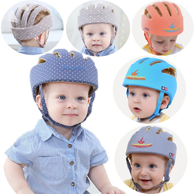 Baby Helmet Cap Newborn 6 18 Month Toddler Kids Adjustable Anti-impact Helmet Safety Baby Crawling Walking Head Protection Cap