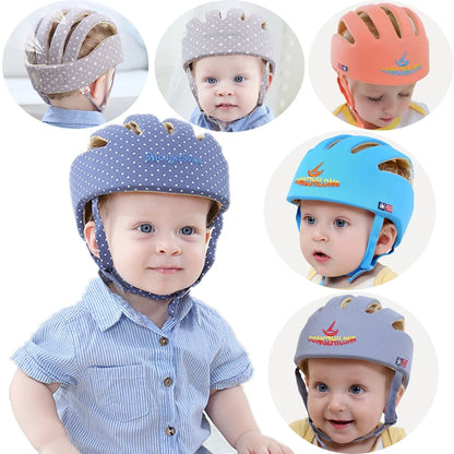 Baby Helmet Cap Newborn 6 18 Month Toddler Kids Adjustable Anti-impact Helmet Safety Baby Crawling Walking Head Protection Cap
