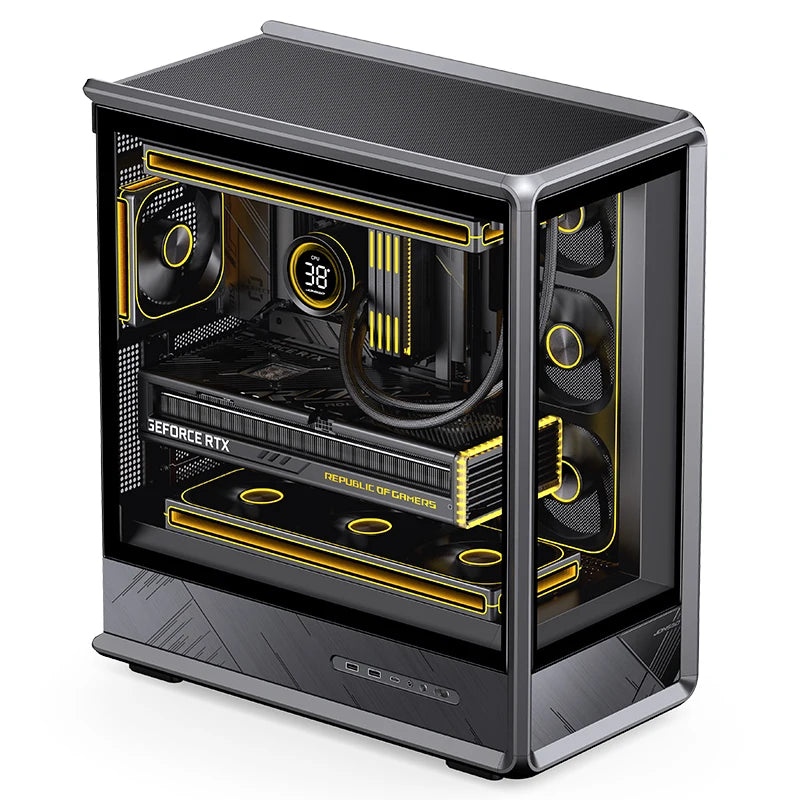 JONSBO D401 ATX Computer Case Panoramic Sea View M-ATX / MINI-ITX Esports Gaming Chassis Support Dual 360 water cooler