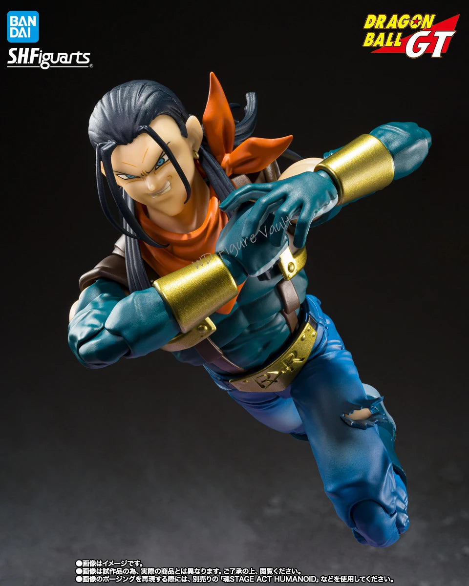 Bandai Tamashii Nations Limited Edition Dragon Ball GT S.H.Figuarts Super No. 17 Action Toy Figures  Genuine Original Model Gift