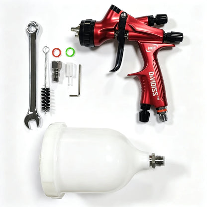 DEVIDISS HVLP NGT Pro TE20 Lite Spray Gun Kit Professional 1.3mm Nozzle Car Paint Application Comfortable for All Car Paints