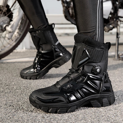 New Men's Motorcycle Boots Outdoor Waterproof TPU Protective Men Motorcycle Shoes Anti-slip Biker Motocross Riding Boot 1133