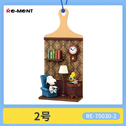 Re-Ment Peanuts Snoopy Miniature Scene Blind Box Wall Hanging Cutting Board Pendant Food Play Figure Daily Life Mini Diorama Set