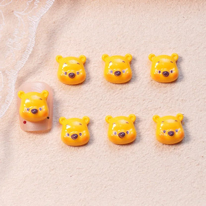 random12Pcs Disney Winnie The Pooh Honey Pot Resin Charms, cute Cartoon nail decorations, nail art，diy accessories