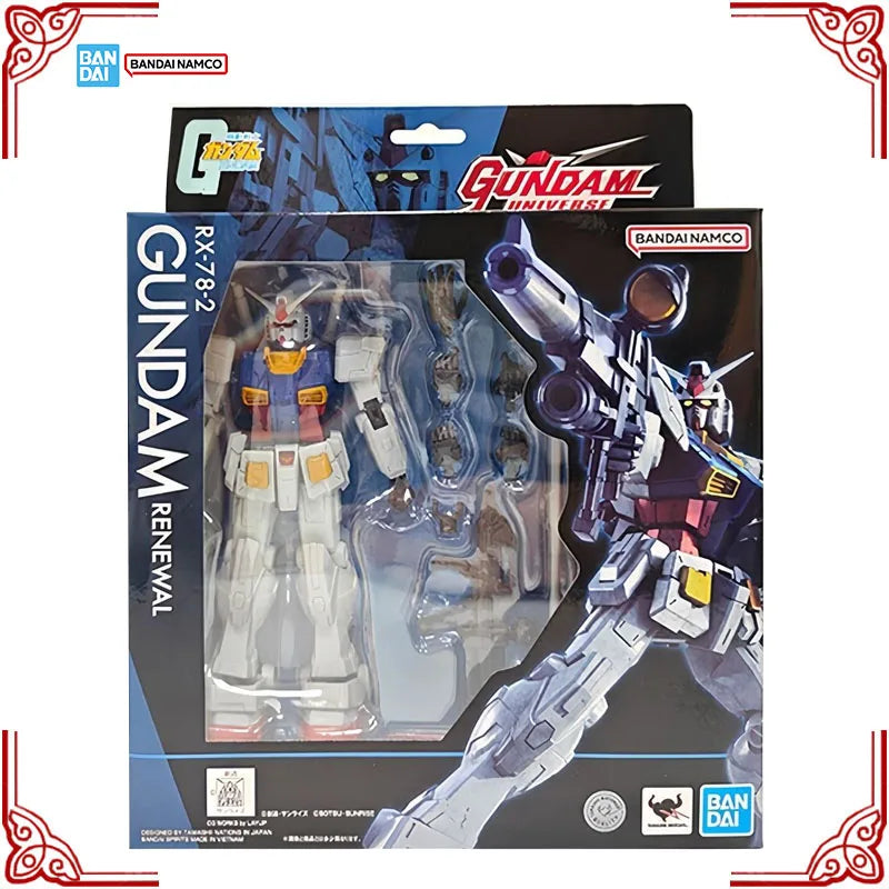 In Stock Genuine Bandai Gundam Universe Model Kit GU RX-78-2 Gundam Renewal Anime Action Figure Collection Finished Model Toys