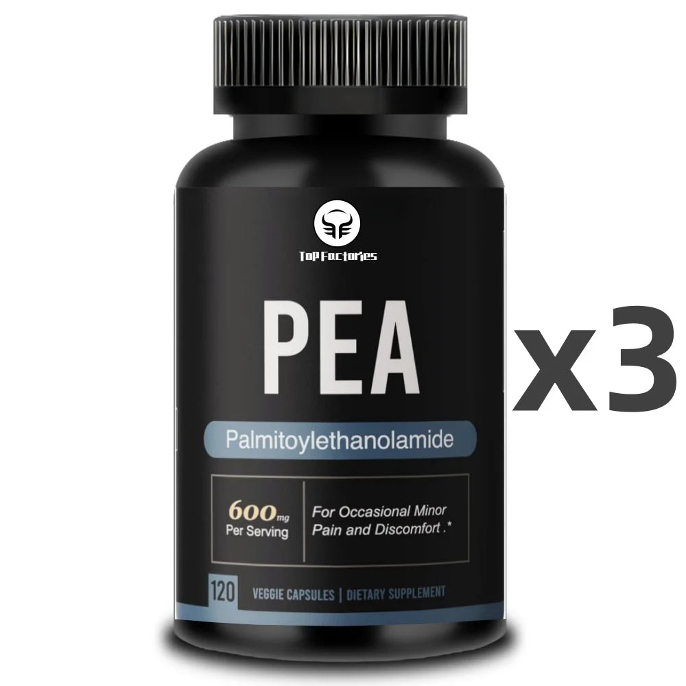 Top Factories 600mg Palm Oil Ethanolamide 99% Containing Lutein and Quercetin, High Absorption, Pea Supplement 120 Capsules