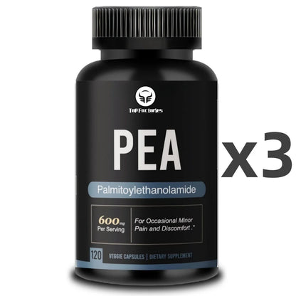 Top Factories 600mg Palm Oil Ethanolamide 99% Containing Lutein and Quercetin, High Absorption, Pea Supplement 120 Capsules