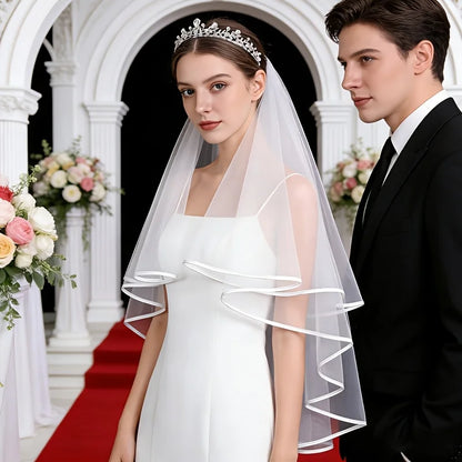 2-piece Women's Bridal & Bridesmaid Headpiece Veil Accessory Set for Weddings
