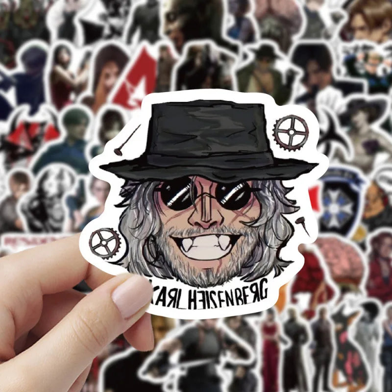 60PCS Resident Evil Stickers Graffiti Stickers DIY Diary Phone Case Handmade Scrapbook Aesthetic Stickers