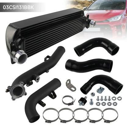 High-performance Competition Intercooler & Charge Boost Pipe Hose Kit For Toyota Toyota GR Yaris 1.6T Bar & Plate Aluminum Black