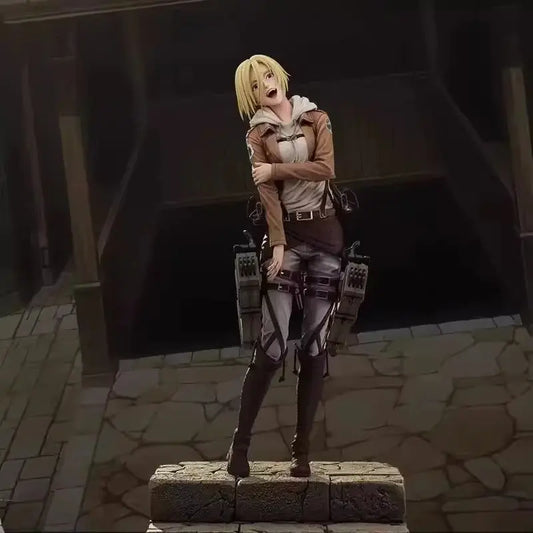 28cm Anime Attack On Titan Annie Leonhart Pvc Action Figures Window Display Toys Desktop Ornament Collectible Peripheral Gifts