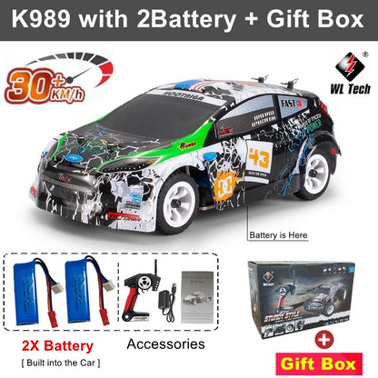 WLtoys 284191 284019-A Upgraded Gyro 1/28 RC Drifting Car 4WD High Speed Radio Control Model 2.4G Drift Racing Vehicle Mini Gift