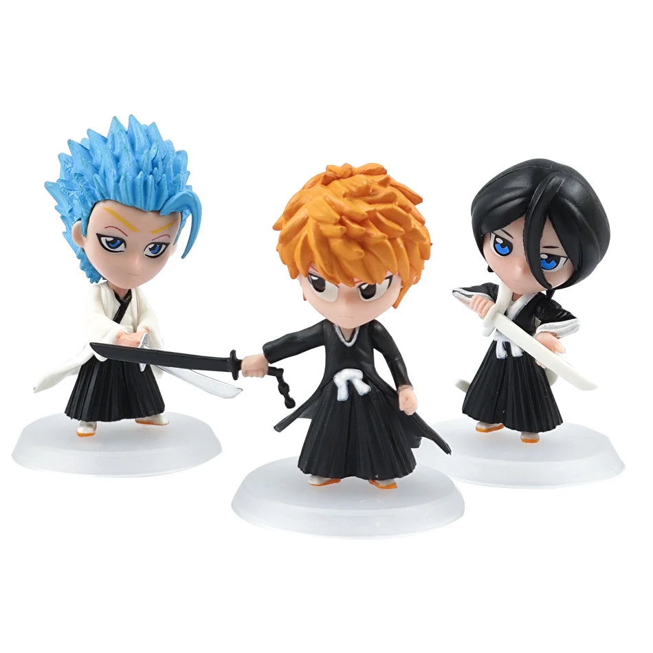 1Set Wholesale BLEACH Action Figure  Figure PVC  Black Ichigo figurine  Cool Cute Anime Figure Toy Doll Model Desk Decoration
