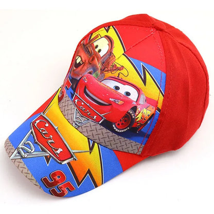Disney Baseball Cap, Kids Peaked Cap, Summer Car‑Cartoon Breathable Mesh Hat, Anime‑Character Sun Hat