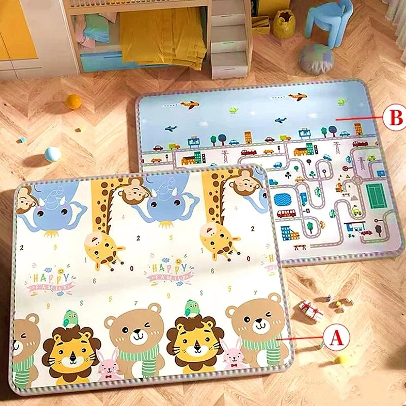 2024 New Large Size Thicken Baby Crawling Play Mats Folding Mat Carpet Play Mat for Children's Safety Rug Toys Gift Have Creases
