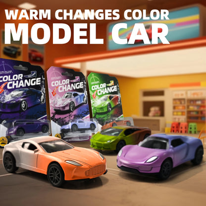 Mini Magic Water & Temp Color Change Alloy Car 1:60, Pull Back Racing Model with Durable Crash-Proof Slide for Boys Kids Gifts