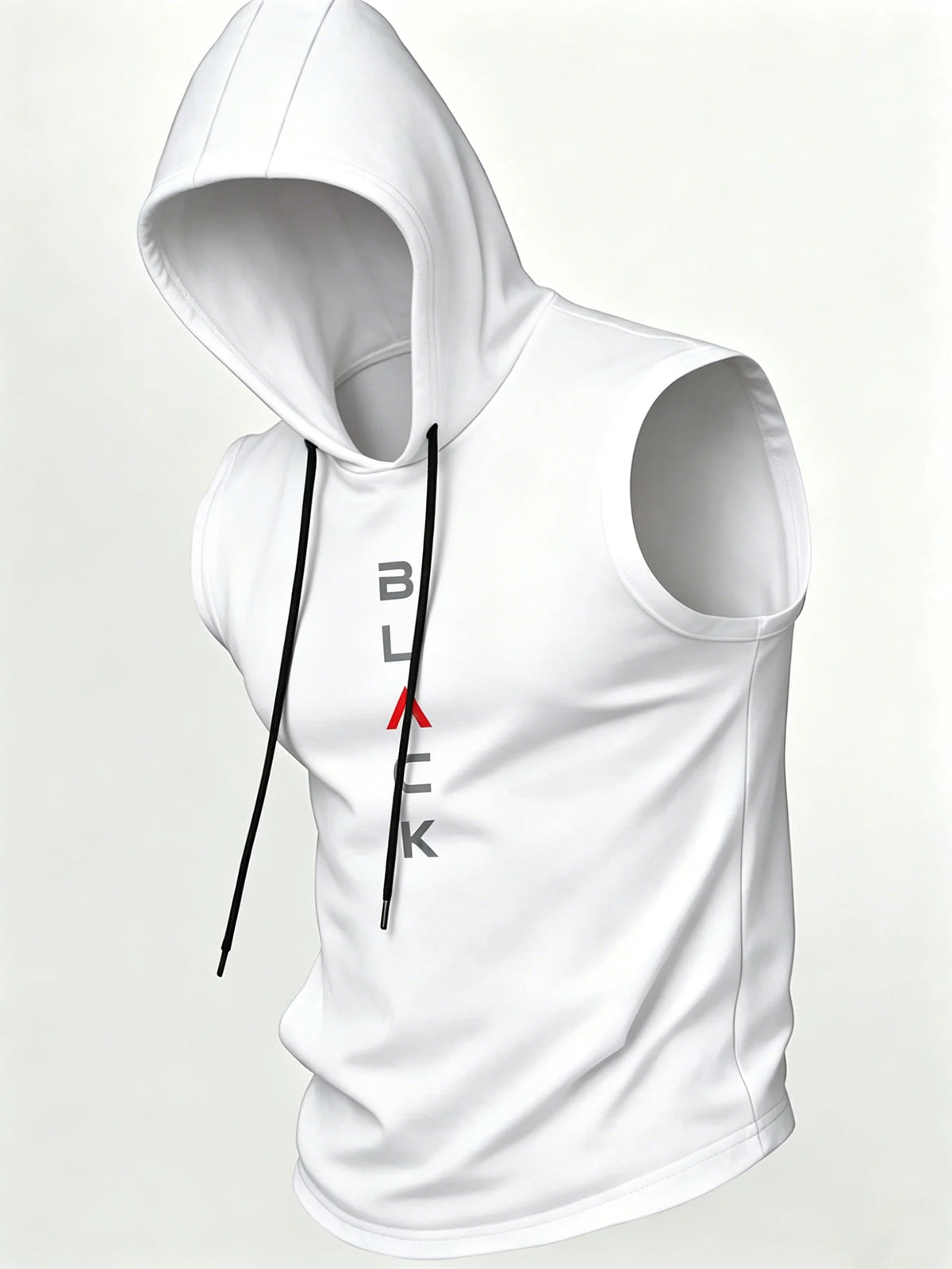 Men's Breathable Hooded Sleeveless Tank Top Casual Sports Vest Quick Dry Machine Washable Multi-Color All-Season 1 Piece