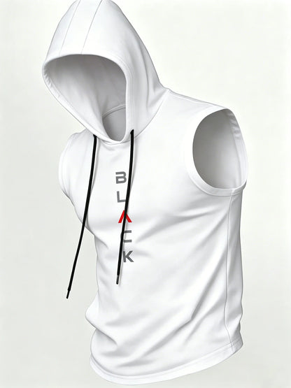 Men's Breathable Hooded Sleeveless Tank Top Casual Sports Vest Quick Dry Machine Washable Multi-Color All-Season 1 Piece