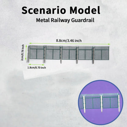 N Scale Miniature Protective Metal Fence 1/150 Model Guaedrail For Railway Train/Sand Table/Military Scene Material/Diorama 1PC