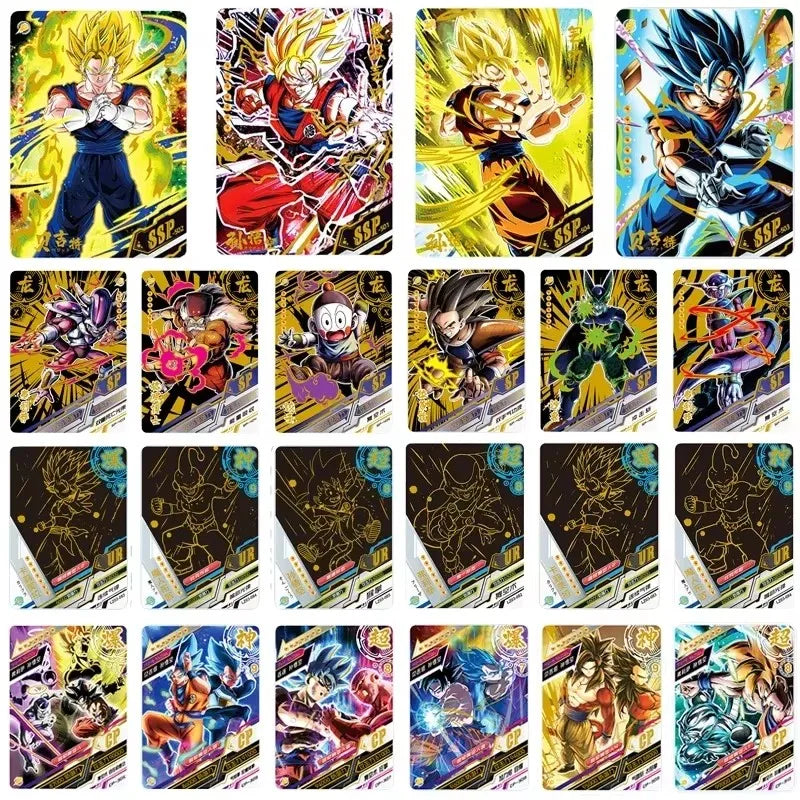 Dragon Ball Cards Shiny Son Goku Saiyan Vegeta Anime Trading Battle Booster Box Game Children Collection Card Gift Toy