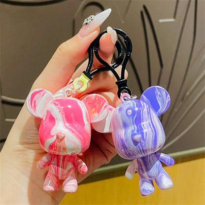 DIY Fluid Bear Sculpture Handmade Violent Bear Bearbrick White Blank Mold Doll Toy Graffiti Painting Ornaments Gift Home Decor