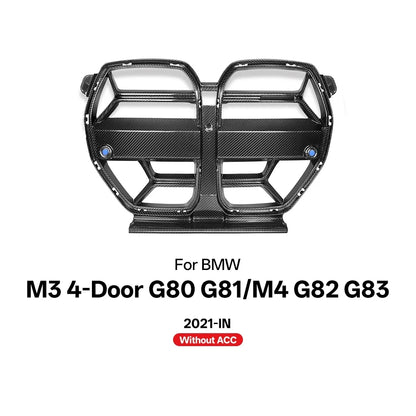 Front Bumper Grilles For BMW G80 G81 M3 G82 G83 M4 2021-IN CSL Style Real Dry Carbon Fiber Hood Car Grille ACC Vent Accessories