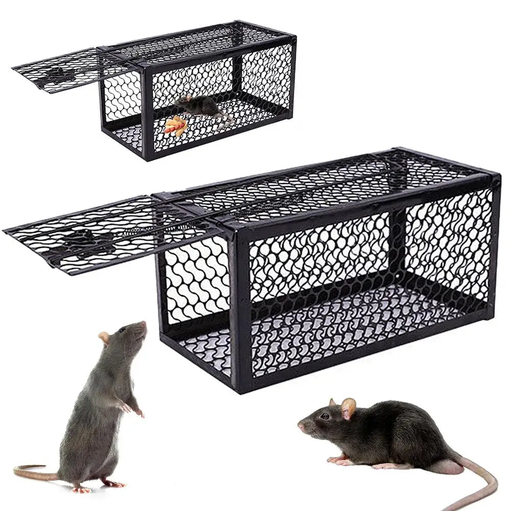 Household Metal Mousetrap Self-locking Mousetrap Safe Firm Iron Net Household Mouse Catcher Indoor Outdoor Rat Trap Rat Cage