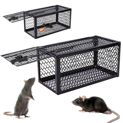 Household Metal Mousetrap Self-locking Mousetrap Safe Firm Iron Net Household Mouse Catcher Indoor Outdoor Rat Trap Rat Cage